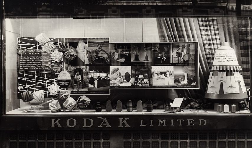 Photograph - Kodak, Shopfront Display, 'How Kodak Products Help the Export Drive'