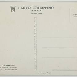 Postcards - Guglielmo Marconi, Lloyd Triestino Line, circa 1960s