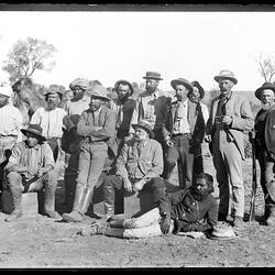 Baldwin Spencer and other members of the Horn Expedition assembled at Alice Springs