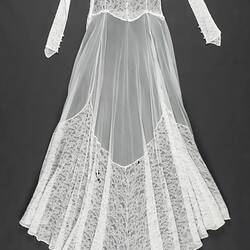 Dress - Wedding, Italian, White Lace, 1957