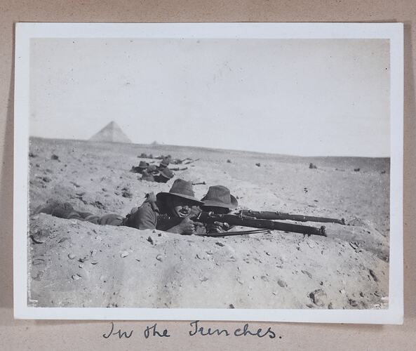 Soldiers in the Trenches, Egypt,Captain Edward Albert McKenna, World War I, 1914-1915