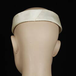 Back view of white head-band..