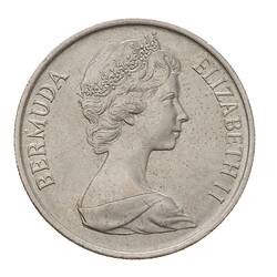 Coin - 25 Cents, Bermuda, 1973