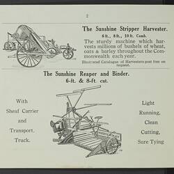 Catalogue - H.V. McKay, Sunshine, Australian Farm Machinery, 1922