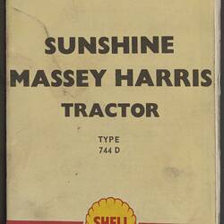 Lubrication Chart - H.V. McKay Massey Harris, 'Sunshine Massey Harris Tractor Type 744D', 1953