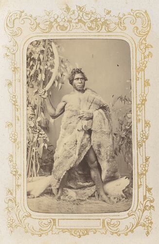 Portrait of a man from the Upper Murray River, 1870
