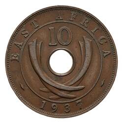Coin - 10 Cents, British East Africa, 1937