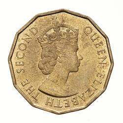 Coin - 3 Pence, Fiji, 1961