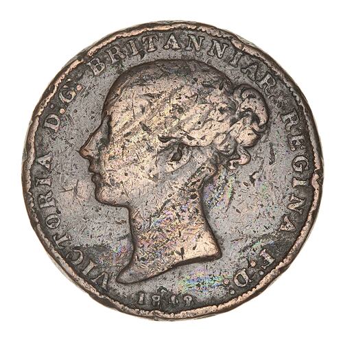 Coin - 2 Quarts, Gibraltar, 1842