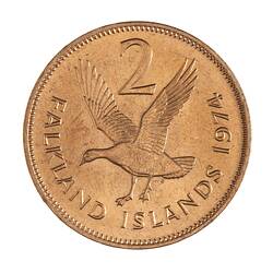 Coin - 2 Pence, Falkland Islands, 1974