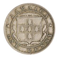 Coin - 1 Penny, Jamaica, 1885