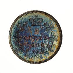 Coin - 5 Cents, Canada, 1888