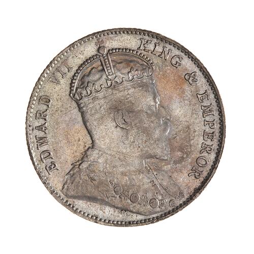 Coin - 20 Cents, Straits Settlements, 1910