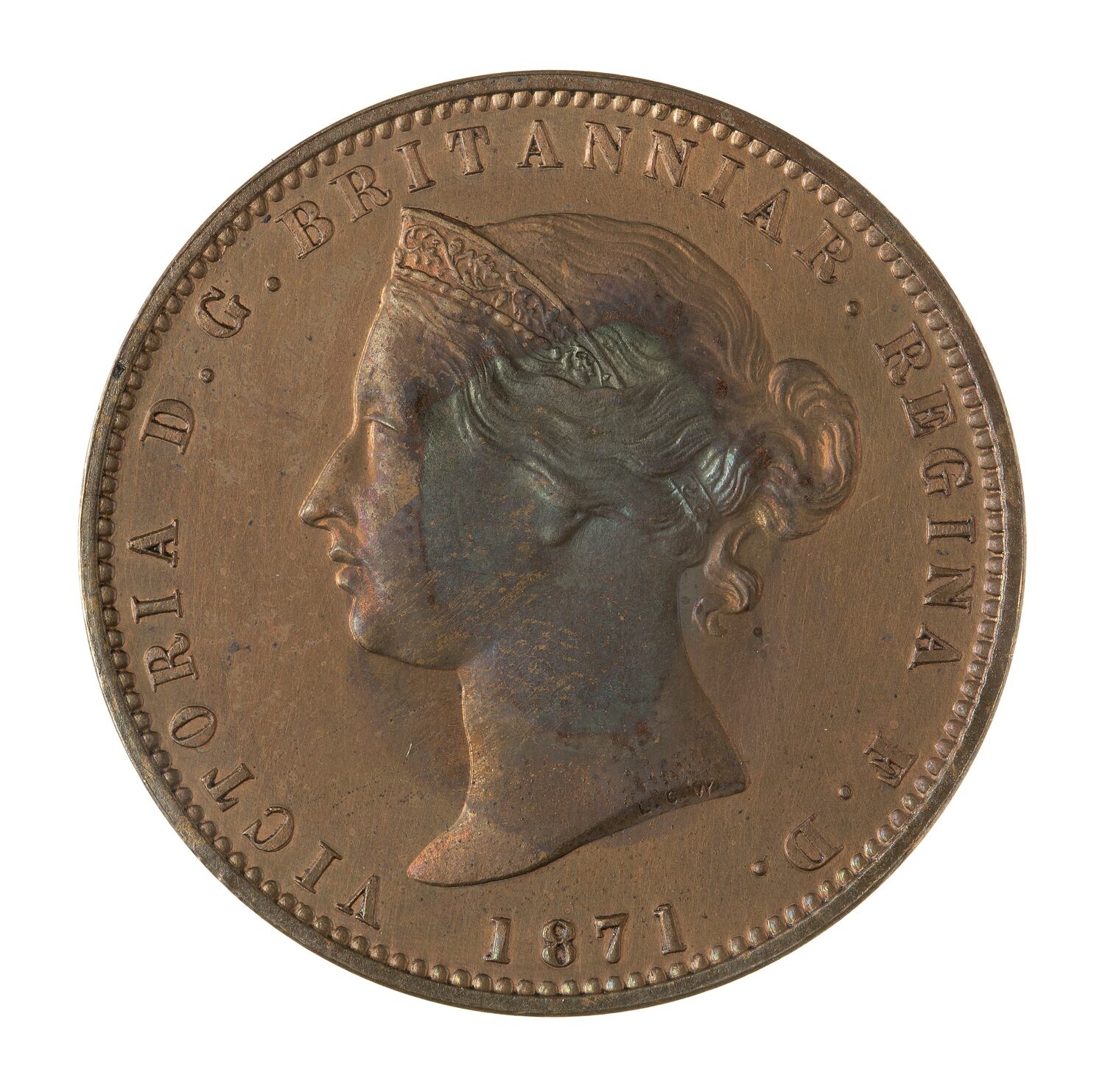 Pièce De Monnaie Jersey – 1/13 Shilling 1871 – Victoria – Bronze – KM.5