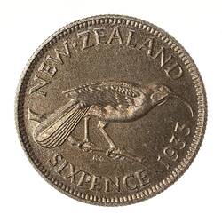 Proof Coin - 6 Pence, New Zealand, 1933