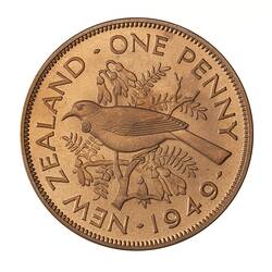 Proof Coin - 1 Penny, New Zealand, 1949