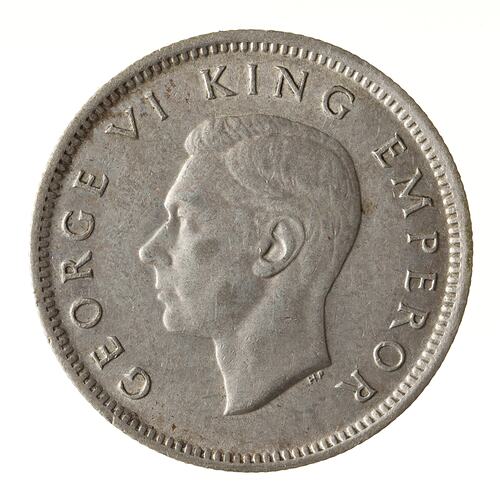 Coin - 6 Pence, New Zealand, 1942