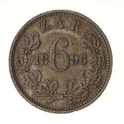 Coin - 6 Pence, South Africa, 1896