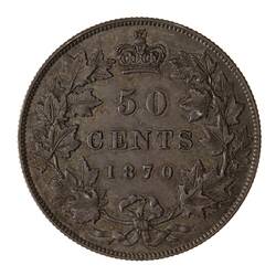 Coin - 50 Cents, Canada, 1870