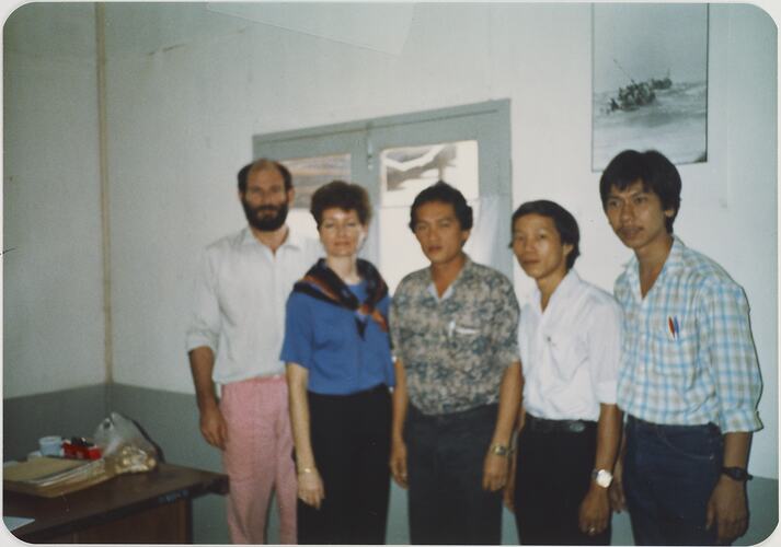 Digital Image - Refugee Applicants, Volunteer Interpreter, Australian Immigration Staff & Local Staff, Australian Embassy, Bangkok, 1987 - 1989
