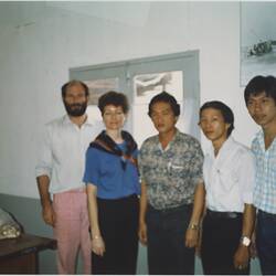 Digital Image - Refugee Applicants, Volunteer Interpreter, Australian Immigration Staff & Local Staff, Australian Embassy, Bangkok, 1987 - 1989