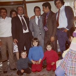 Digital Photograph - Youssef, Romanos & Tansa Eid At Family Gathering, Melbourne, 1975