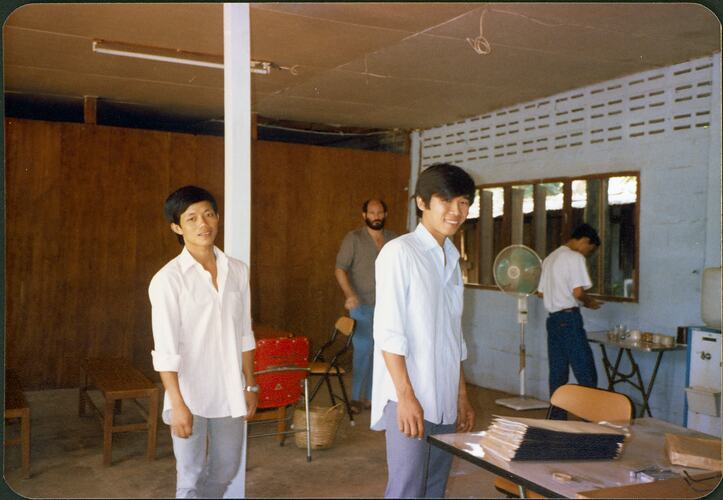 Refugee Interview Preparations, Baan Thai Sammart Temporary Interview Facility,Thailand, Apr 1988