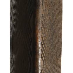 Wooden, wedge-shaped shield.