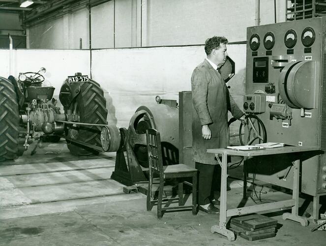 Photograph Massey Ferguson, Testing Tractor PTO, Sunshine, Victoria