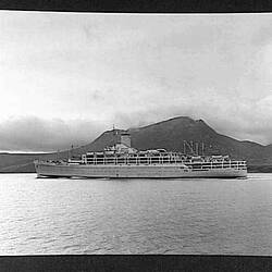 Photograph - Orient Line, RMS Orcades, Port Side Profile During Speed Trials off Isle of Arran, Firth of Clyde, Scotland, 1948