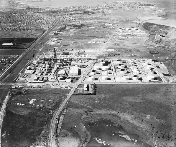 Negative - Aerial View of the Altona Oil Refinery, Victoria, circa 1962