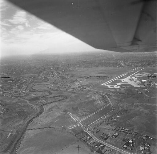 Negative - Aerial View of Essendon, Victoria, 31 Dec 1964