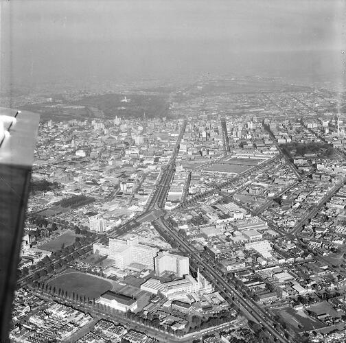 Negative - Aerial View of Melbourne, circa 1965