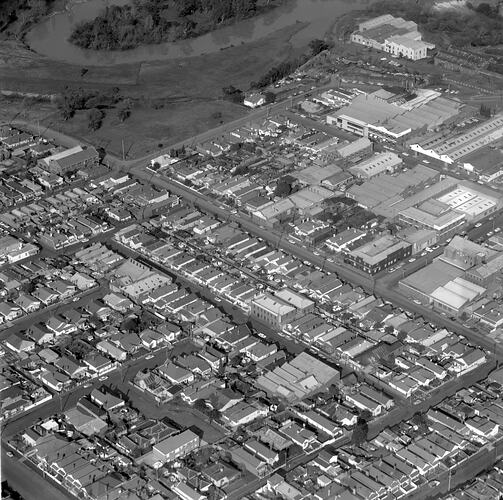 Negative - Aerial View of East Melbourne, Victoria, 1958