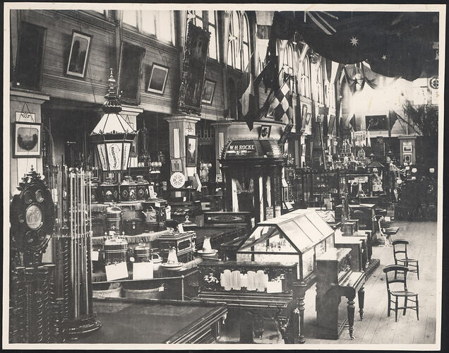 Photograph - Interior View of a Temporary Annexe, Exhibition Building, 1880-1881