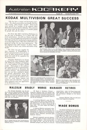 Newsletter - 'Australian Kodakery', No 20, Oct-Nov 1970