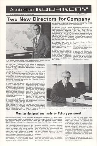 Newsletter - 'Australian Kodakery', No 70, July 1976