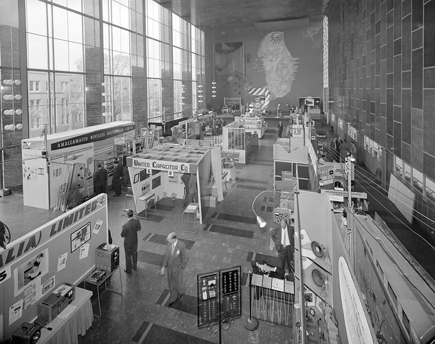 Mingay Publishing Co, Television Sets at Exhibition Stand, Parkville, Victoria, 28 May 1959