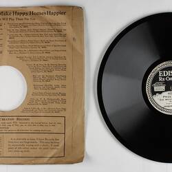 Disc Recording - Edison, Double-Sided, 'You Horrible Fellow Where Are You Going' & 'Prize Song', 1919-1929