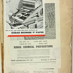 Scrapbook - Kodak Australasia Pty Ltd, Advertising Clippings, 'TECHNICAL AND PHOTOGRAPHIC / (WEEKLIES AND MONTHLIES)'', 1955 - 1959, Abbotsford