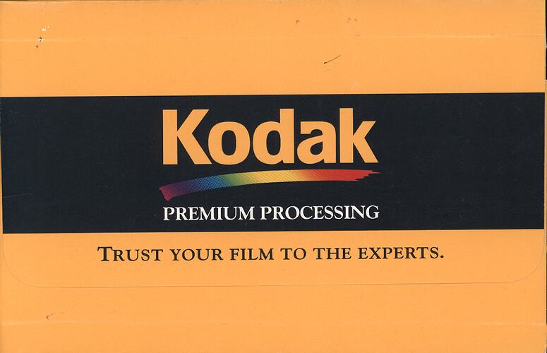 Yellow Kodak envelope with black text