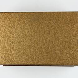 Metal box lid.