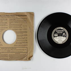 Disc Recording - Edison, Double-Sided, 'Pastorale' and 'Aria From "Pur Decesti"', 1928-1929
