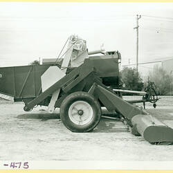 Photograph of harvesting equipment.