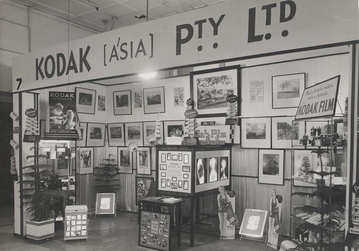Photographic exhibition stand.