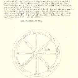 Document - Joyce Jones, to Dorothy Howard, Description of Chasing Game 'Island Chasey', circa Mar 1955