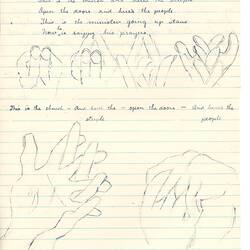 Document - Jan Drake, to Dorothy Howard, Description of Hand & Finger Game & Language Play, 15 Oct 1954