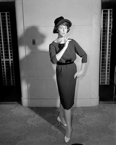 Ball & Welch Ltd, Woman Modelling a Dress, Melbourne, 29 Feb 1960