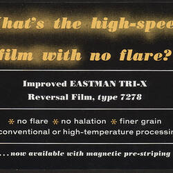 Small flyer with printed text.