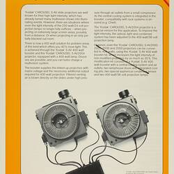 Publicity Flyer - Kodak AG, 'Kodak S-AV 400 Watt Projection System', Stuttgart, Germany, Aug 1986